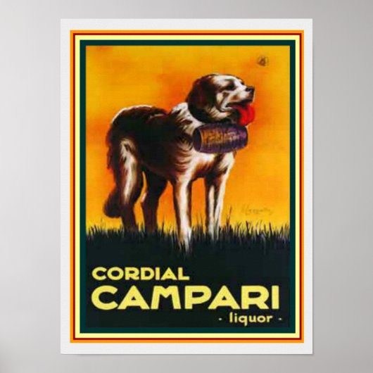 Cordial Campari Liquor Print 12 x 16 (Voorkant)