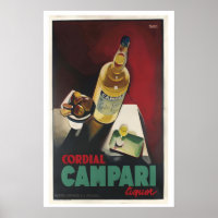 Cordial Compari Likeur Art Nouveau Poster - Ingeli