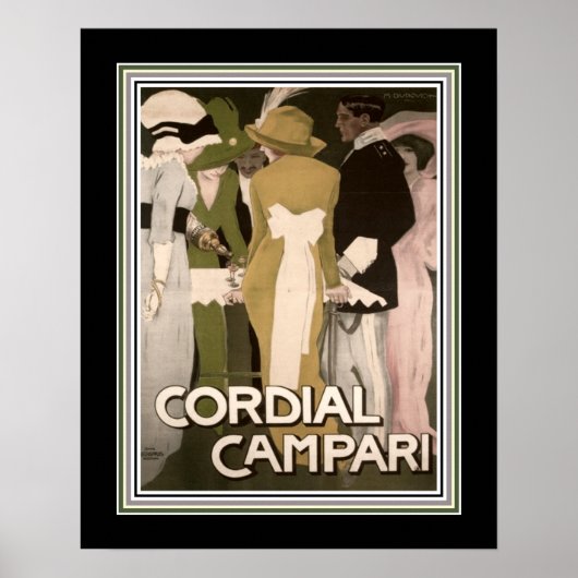 Cordial Compari Vintage Annonce Poster (Devant)