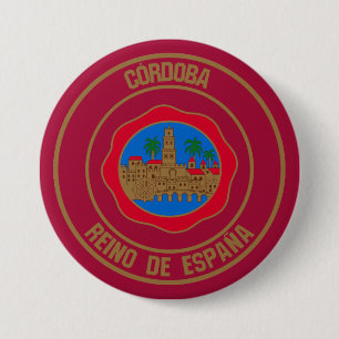Córdoba Round Emblem Ronde Button 7,6 Cm