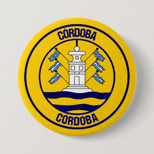 Córdoba Round Emblem Ronde Button 7,6 Cm
