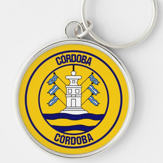 Córdoba Round Emblem Sleutelhanger (Voorkant)