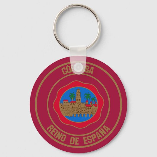 Córdoba Round Emblem Sleutelhanger (Voorkant)