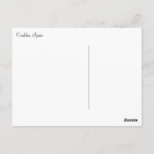 Cordoba, Spanje Briefkaart (Achterkant)