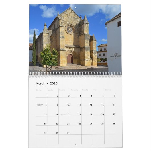 Cordoba Spanje Kalender 2026 (Mar 2026)