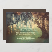 cordon blanc illumine les invitations de mariage d (Devant / Derrière)