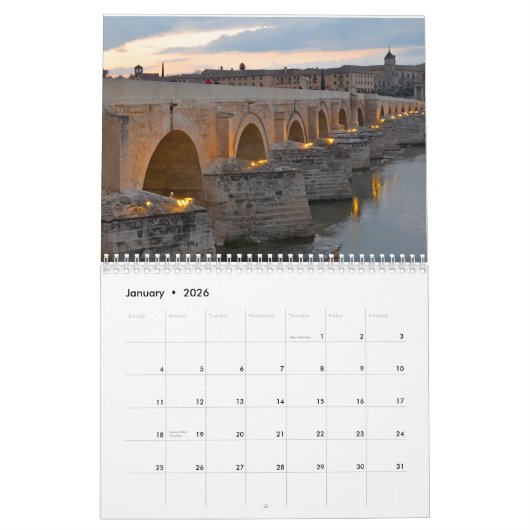 Cordoue Espagne Calendrier 2026 (Jan 2026)