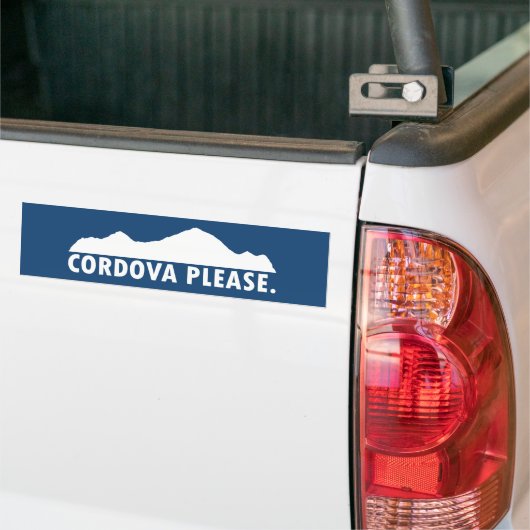 Cordova Alaska alsjeblieft Bumpersticker (Op Truck)