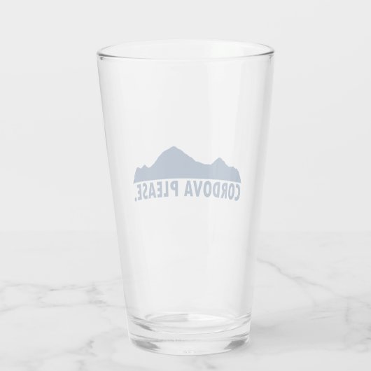 Cordova Alaska alsjeblieft Glas (Achterkant)