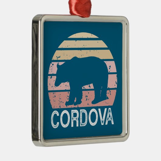 Cordova Alaska Retro Beer Metalen Ornament (Rechts)
