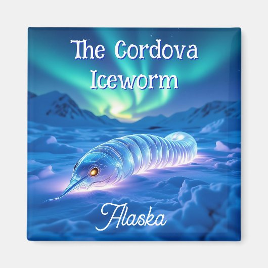 Cordova Iceworm Alaska Cryptid Myth Magneet (Voorkant)