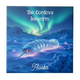 Cordova Iceworm Alaska Cryptid Tegeltje