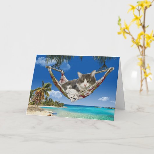 Corduroy dans les Caraïbes, chat en carte hamac (Fleur jaune)