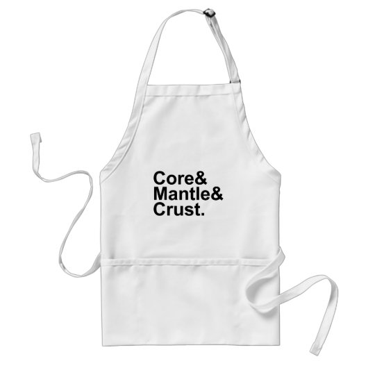 Core Mantle Crust | Interne aardstructuur Standaard Schort (Voorkant)