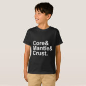 Core Mantle Crust | Interne aardstructuur T-shirt (Voorkant volledig)