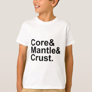 Core Mantle Crust Interne aardstructuur T-shirt