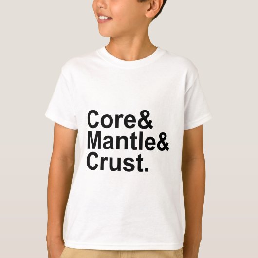 Core Mantle Crust | Interne aardstructuur T-shirt (Voorkant)