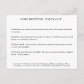 Core Protocol: Check-Out Briefkaart (Achterkant)