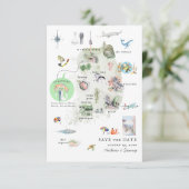 Corée | Carte Itinéraire De Mariage De Destination (Debout devant)