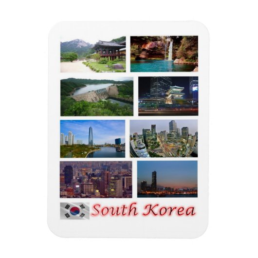 Corée du Sud - Mosaic - Magnet (Vertical)
