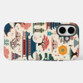 Corée Wave Design iPhone 16 Coque (Verso (horizontal))