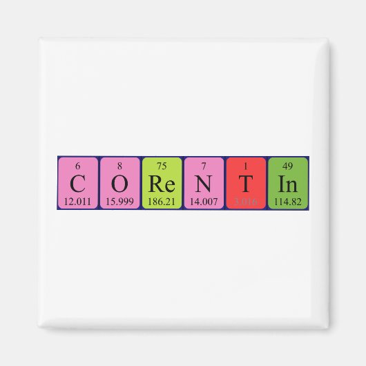 Corentin periodieke tabelnaam magneet (Voorkant)