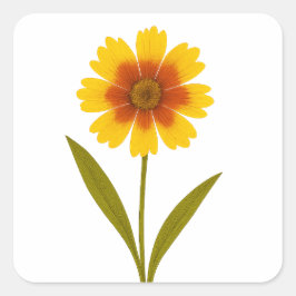 Coreopsis — vrolijkheid vierkante sticker