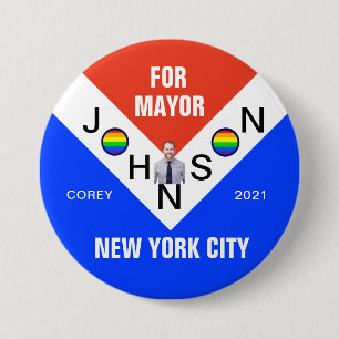 Corey Johnson voor NYC Mayor 2021 Ronde Button 7,6 Cm