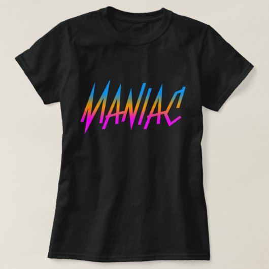 COREY TIGER 1980s RETRO MANIAC T-shirt (Design voorkant)