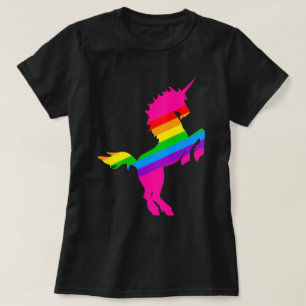 COREY TIGER 1980s RETRO  UNICORN RAINBOW T-shirt