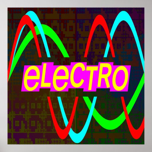 Corey Tiger 80s Electro Poster (Voorkant)