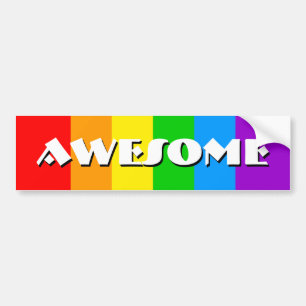 Corey Tiger 80s Geweldige regenboog Bumpersticker