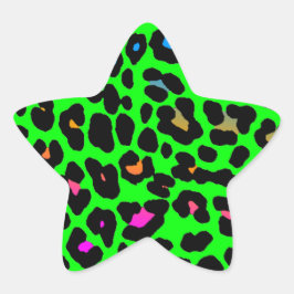 Corey Tiger 80s Leopard Spots (Groen) Ster Sticker
