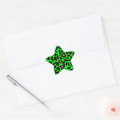 Corey Tiger 80s Leopard Spots (Groen) Ster Sticker (Envelop)