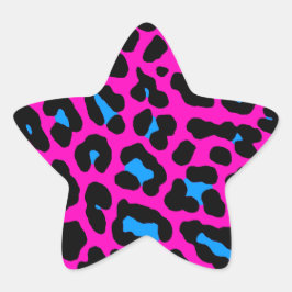 Corey Tiger 80s Leopard Spots (roze) Ster Sticker