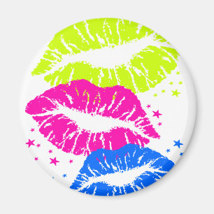 Corey Tiger 80s  Lips & Stars Kisses Magneet