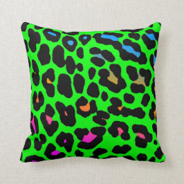 Corey Tiger 80s Neon Leopard Print Kussen