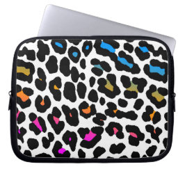 Corey Tiger 80s Neon Leopard Print Laptop Sleeve