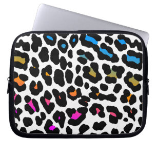 Corey Tiger 80s Neon Luipaardprint Laptop Sleeve