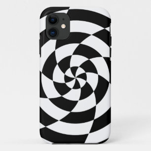 Corey Tiger 80s Neon Op Art (Zwart / Wit) iPhone 11 Hoesje