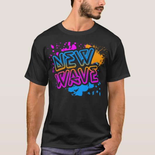 Corey Tiger 80s New Wave Neon Splatter T-shirt (Voorkant)
