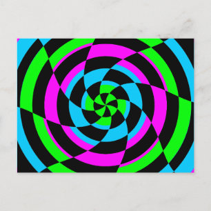Corey Tiger 80's  Op Art Briefkaart