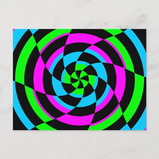 Corey Tiger 80's Op Art Briefkaart (Voorkant)