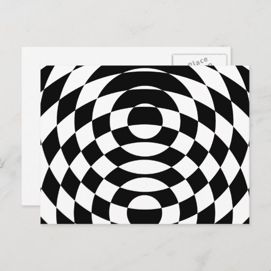 Corey Tiger 80's Op Art Briefkaart (Voorkant / Achterkant)