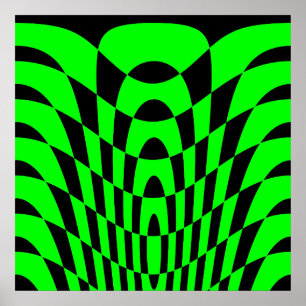 Corey Tiger 80's  Op Art Poster