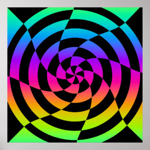 Corey Tiger 80's Op Art Poster