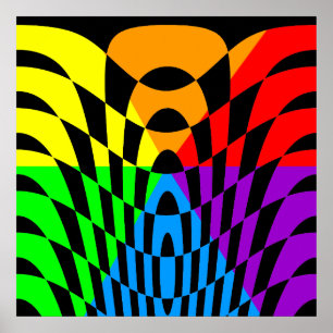 Corey Tiger 80's Op Art Poster