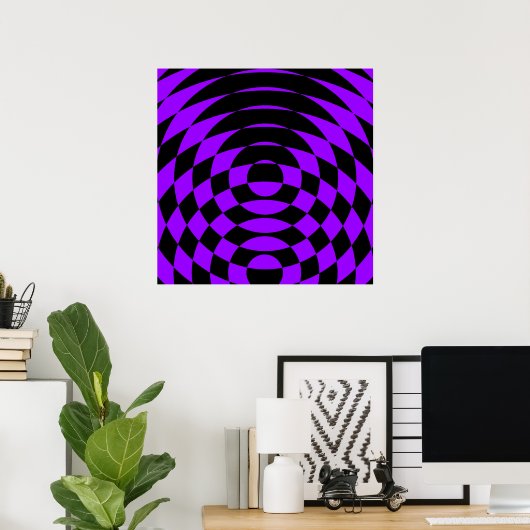 Corey Tiger 80's Op Art Poster (Thuiskantoor)