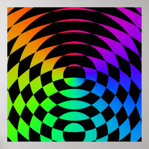 Corey Tiger 80's  Op Art Poster