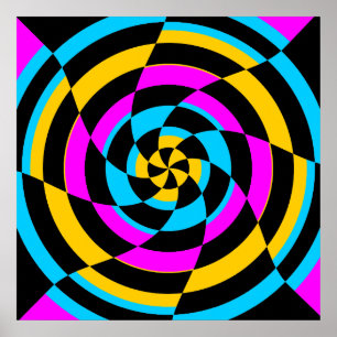 Corey Tiger 80's  Op Art Poster